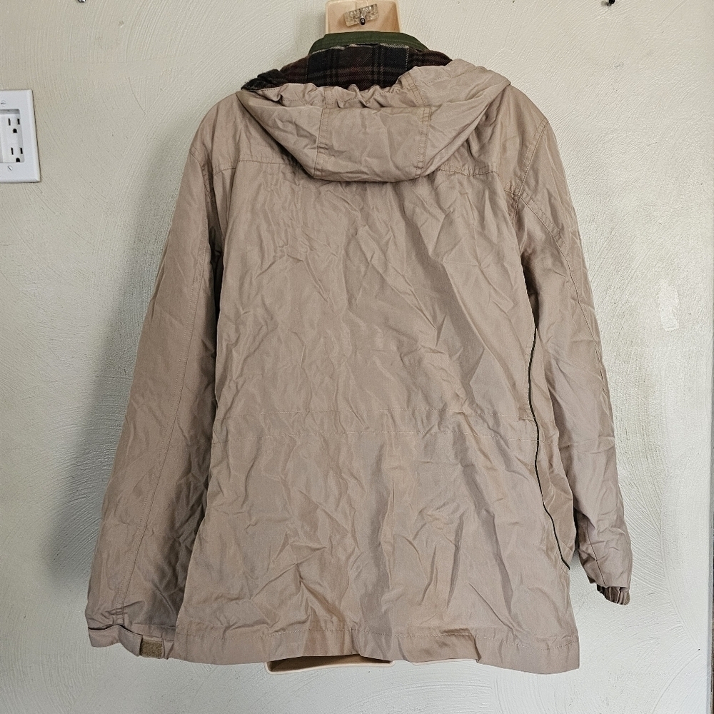 Vintage Blair Khaki Jacket With Removable Wool Interior Size Womens Large Petite - Picture 2 of 15